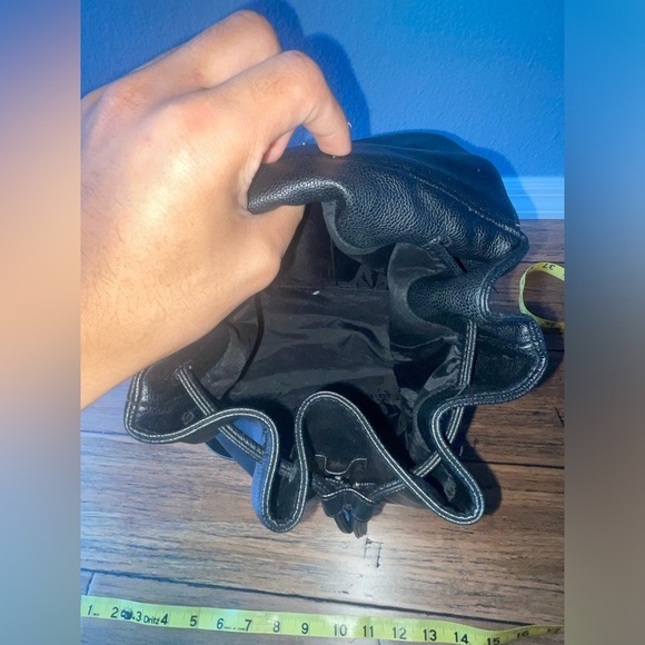 Black backpack drawstring backpack travel bag gym bag Victoria’s Secret bag - Picture 7 of 16